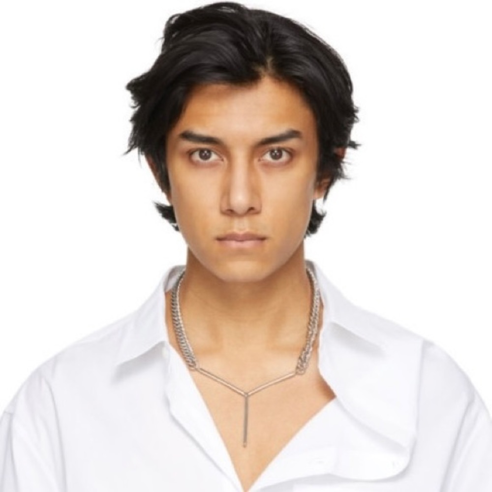 Y/Project Silver Maxi Y Necklace